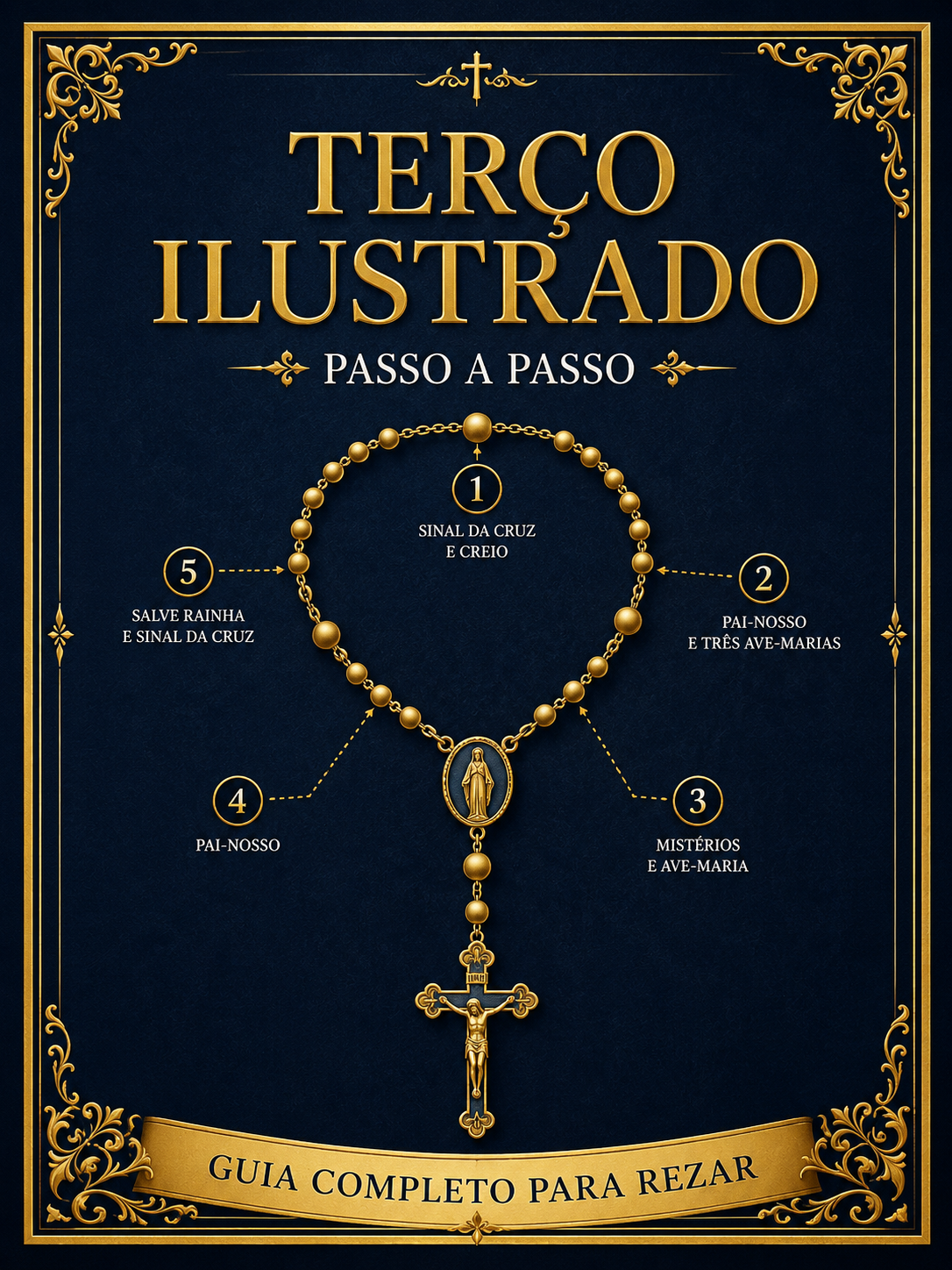 Terço Ilustrado Passo a Passo